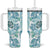 Christmas Aloha Hawaii Tiki Tumbler With Handle Hibiscus Summer Colors - Polynesian Pride