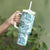 Christmas Aloha Hawaii Tiki Tumbler With Handle Hibiscus Summer Colors - Polynesian Pride