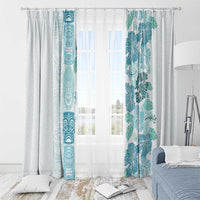 Christmas Aloha Hawaii Tiki Window Curtain Hibiscus Summer Colors - Polynesian Pride