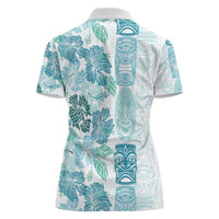 Christmas Aloha Hawaii Tiki Women Polo Shirt Hibiscus Summer Colors - Polynesian Pride