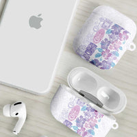 Christmas Aloha Hawaii Tiki AirPods Case Hibiscus Winter Colors - Polynesian Pride