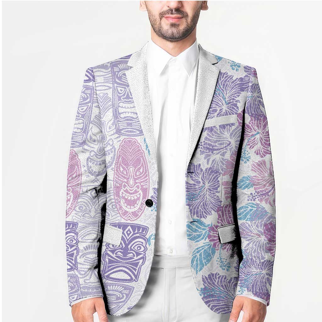 Christmas Aloha Hawaii Tiki Blazer Hibiscus Winter Colors - Polynesian Pride
