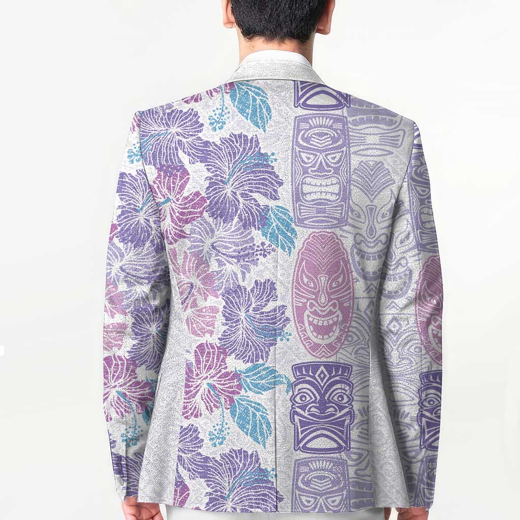 Christmas Aloha Hawaii Tiki Blazer Hibiscus Winter Colors - Polynesian Pride