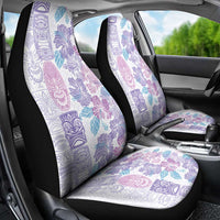 Christmas Aloha Hawaii Tiki Car Seat Cover Hibiscus Winter Colors - Polynesian Pride
