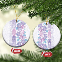 Christmas Aloha Hawaii Tiki Ceramic Ornament Hibiscus Winter Colors - Polynesian Pride