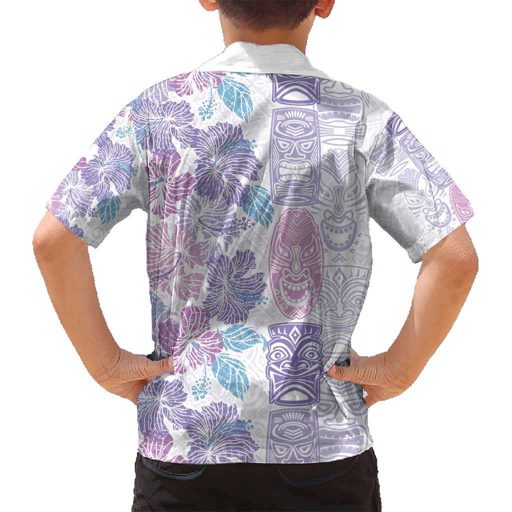 Christmas Aloha Hawaii Tiki Family Matching Summer Maxi Dress and Hawaiian Shirt Hibiscus Winter Colors - Polynesian Pride