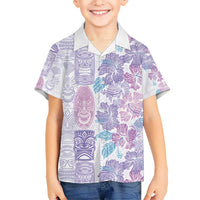 Christmas Aloha Hawaii Tiki Hawaiian Shirt Hibiscus Winter Colors - Polynesian Pride