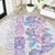 Christmas Aloha Hawaii Tiki Round Carpet Hibiscus Winter Colors - Polynesian Pride