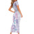 Christmas Aloha Hawaii Tiki Short Sleeve Bodycon Dress Hibiscus Winter Colors - Polynesian Pride