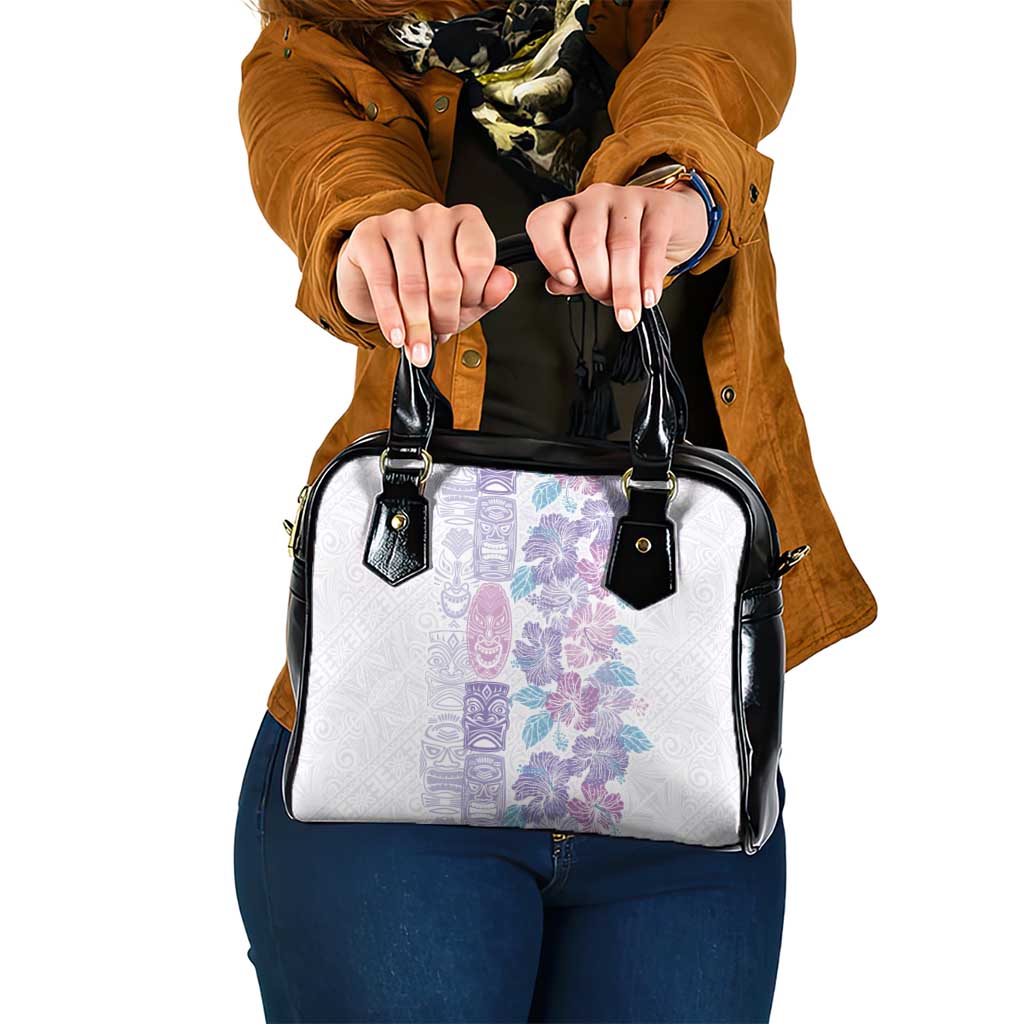 Christmas Aloha Hawaii Tiki Shoulder Handbag Hibiscus Winter Colors - Polynesian Pride