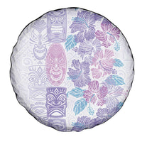 Christmas Aloha Hawaii Tiki Spare Tire Cover Hibiscus Winter Colors - Polynesian Pride