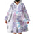 Christmas Aloha Hawaii Tiki Wearable Blanket Hoodie Hibiscus Winter Colors - Polynesian Pride