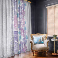 Christmas Aloha Hawaii Tiki Window Curtain Hibiscus Winter Colors - Polynesian Pride