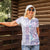 Christmas Aloha Hawaii Tiki Women Polo Shirt Hibiscus Winter Colors - Polynesian Pride