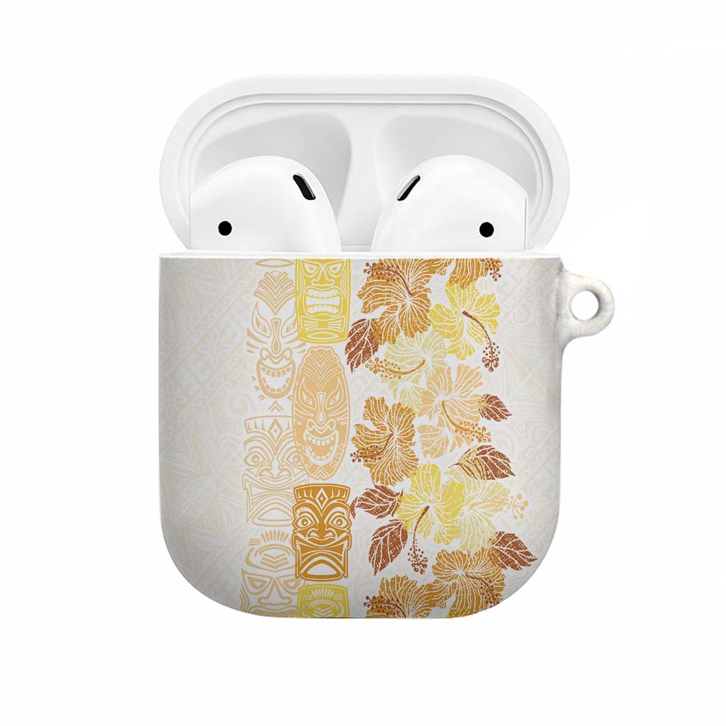 Christmas Aloha Hawaii Tiki AirPods Case Hibiscus Autumn Colors - Polynesian Pride