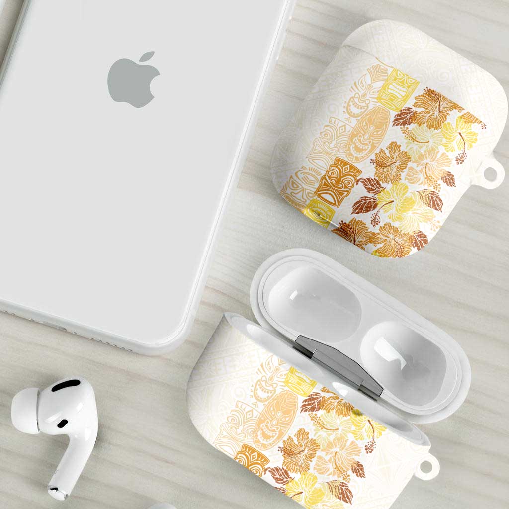 Christmas Aloha Hawaii Tiki AirPods Case Hibiscus Autumn Colors - Polynesian Pride