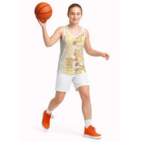 Christmas Aloha Hawaii Tiki Basketball Jersey Hibiscus Autumn Colors - Polynesian Pride