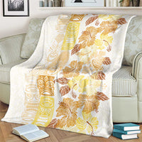 Christmas Aloha Hawaii Tiki Blanket Hibiscus Autumn Colors - Polynesian Pride