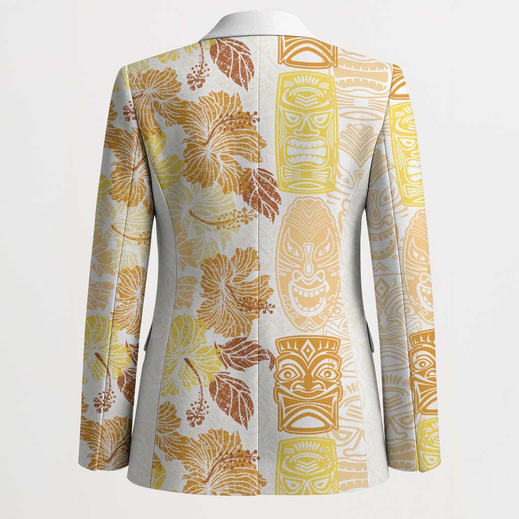 Christmas Aloha Hawaii Tiki Blazer Hibiscus Autumn Colors - Polynesian Pride