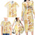Christmas Aloha Hawaii Tiki Family Matching Long Sleeve Bodycon Dress and Hawaiian Shirt Hibiscus Autumn Colors - Polynesian Pride
