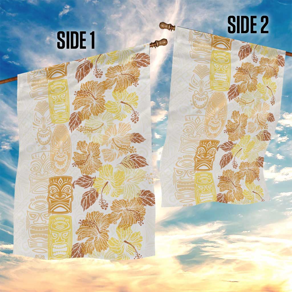 Christmas Aloha Hawaii Tiki Garden Flag Hibiscus Autumn Colors - Polynesian Pride