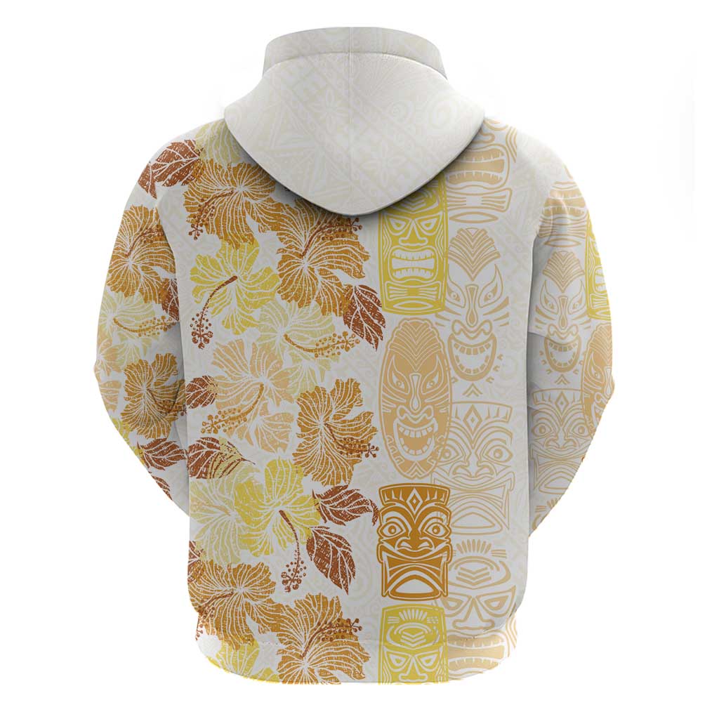Christmas Aloha Hawaii Tiki Hoodie Hibiscus Autumn Colors - Polynesian Pride