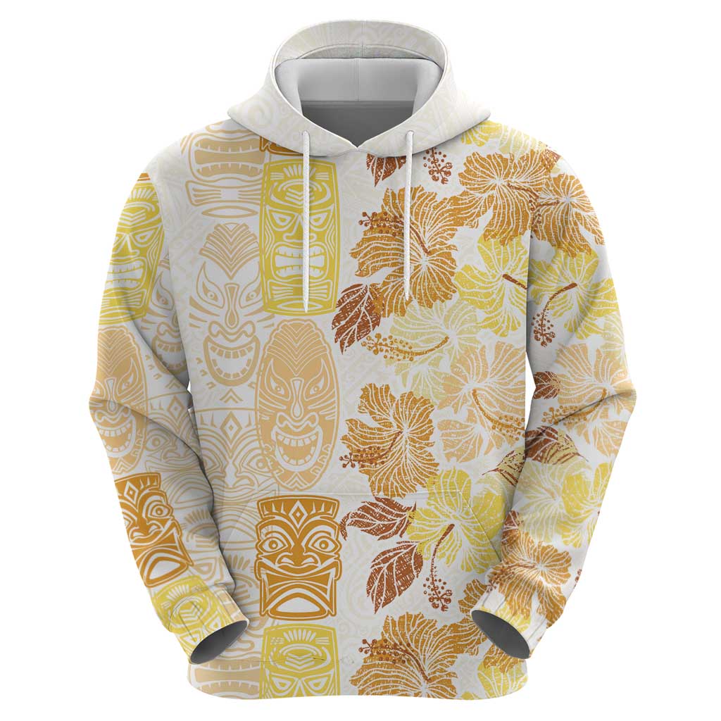 Christmas Aloha Hawaii Tiki Hoodie Hibiscus Autumn Colors - Polynesian Pride