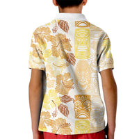 Christmas Aloha Hawaii Tiki Kid Polo Shirt Hibiscus Autumn Colors - Polynesian Pride