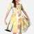 Christmas Aloha Hawaii Tiki Kid Short Sleeve Dress Hibiscus Autumn Colors - Polynesian Pride