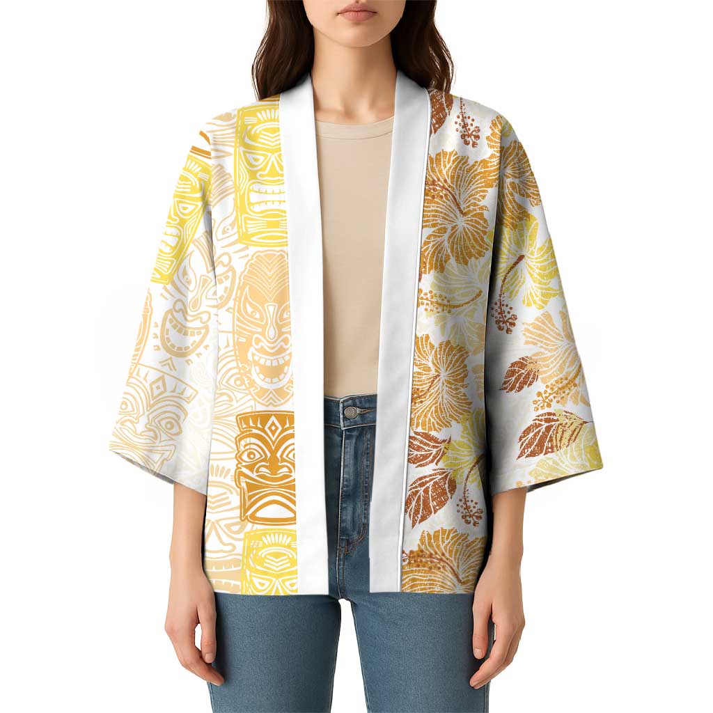 Christmas Aloha Hawaii Tiki Kimono Hibiscus Autumn Colors - Polynesian Pride