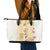 Christmas Aloha Hawaii Tiki Leather Tote Bag Hibiscus Autumn Colors - Polynesian Pride