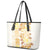 Christmas Aloha Hawaii Tiki Leather Tote Bag Hibiscus Autumn Colors - Polynesian Pride