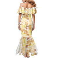 Christmas Aloha Hawaii Tiki Mermaid Dress Hibiscus Autumn Colors - Polynesian Pride