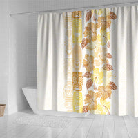 Christmas Aloha Hawaii Tiki Shower Curtain Hibiscus Autumn Colors - Polynesian Pride