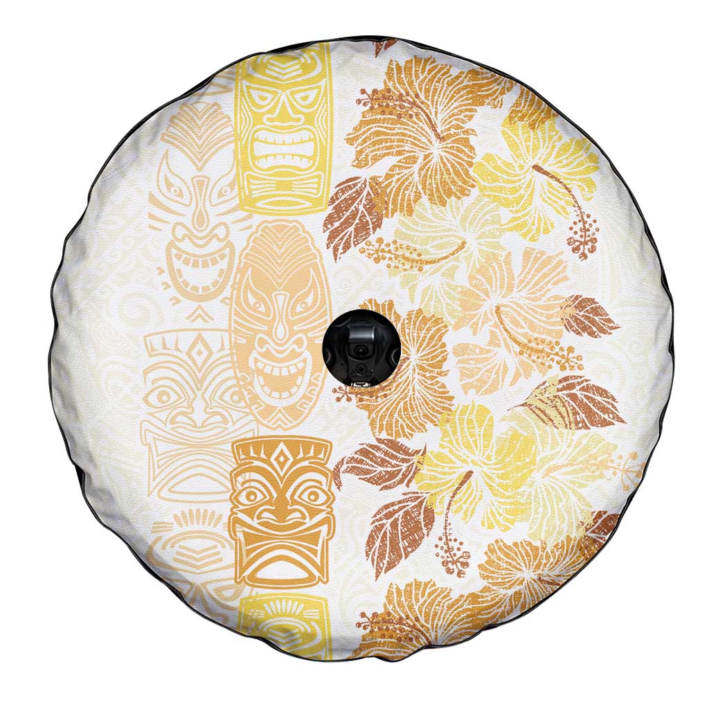 Christmas Aloha Hawaii Tiki Spare Tire Cover Hibiscus Autumn Colors - Polynesian Pride