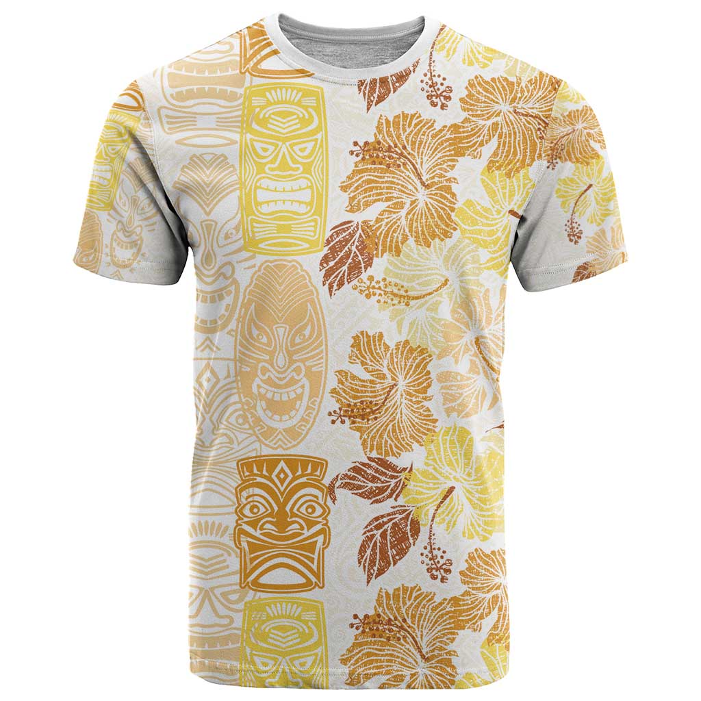 Christmas Aloha Hawaii Tiki T Shirt Hibiscus Autumn Colors - Polynesian Pride