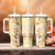 Christmas Aloha Hawaii Tiki Tumbler With Handle Hibiscus Autumn Colors - Polynesian Pride