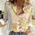 Christmas Aloha Hawaii Tiki Women Casual Shirt Hibiscus Autumn Colors - Polynesian Pride