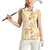 Christmas Aloha Hawaii Tiki Women Sleeveless Polo Shirt Hibiscus Autumn Colors - Polynesian Pride
