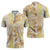 Christmas Aloha Hawaii Tiki Zipper Polo Shirt Hibiscus Autumn Colors - Polynesian Pride