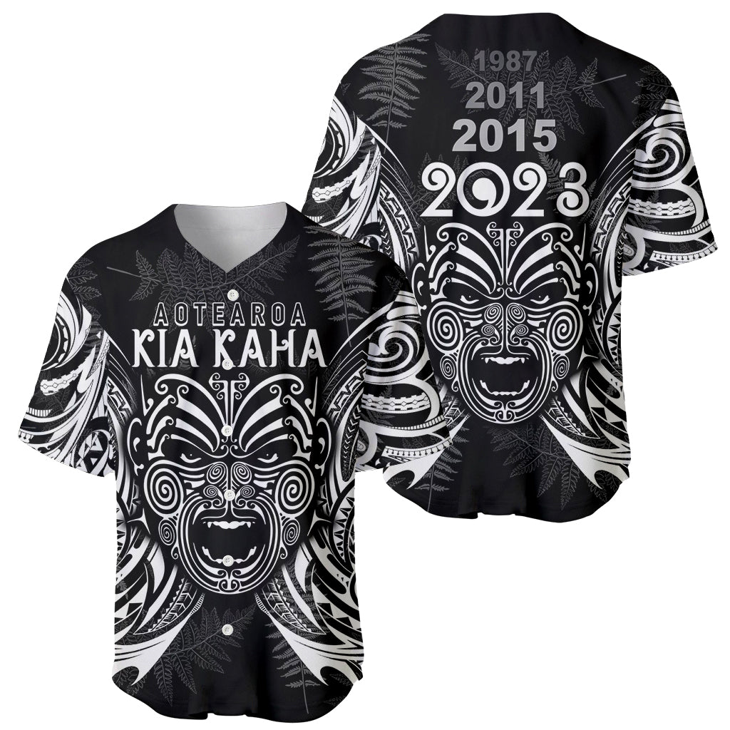 New Zealand Rugby Baseball Jersey 2023 World Cup Aotearoa Haka Face LT7 - Polynesian Pride