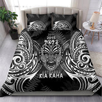 Custom New Zealand Rugby Bedding Set 2023 World Cup Aotearoa Haka Face LT7 - Polynesian Pride