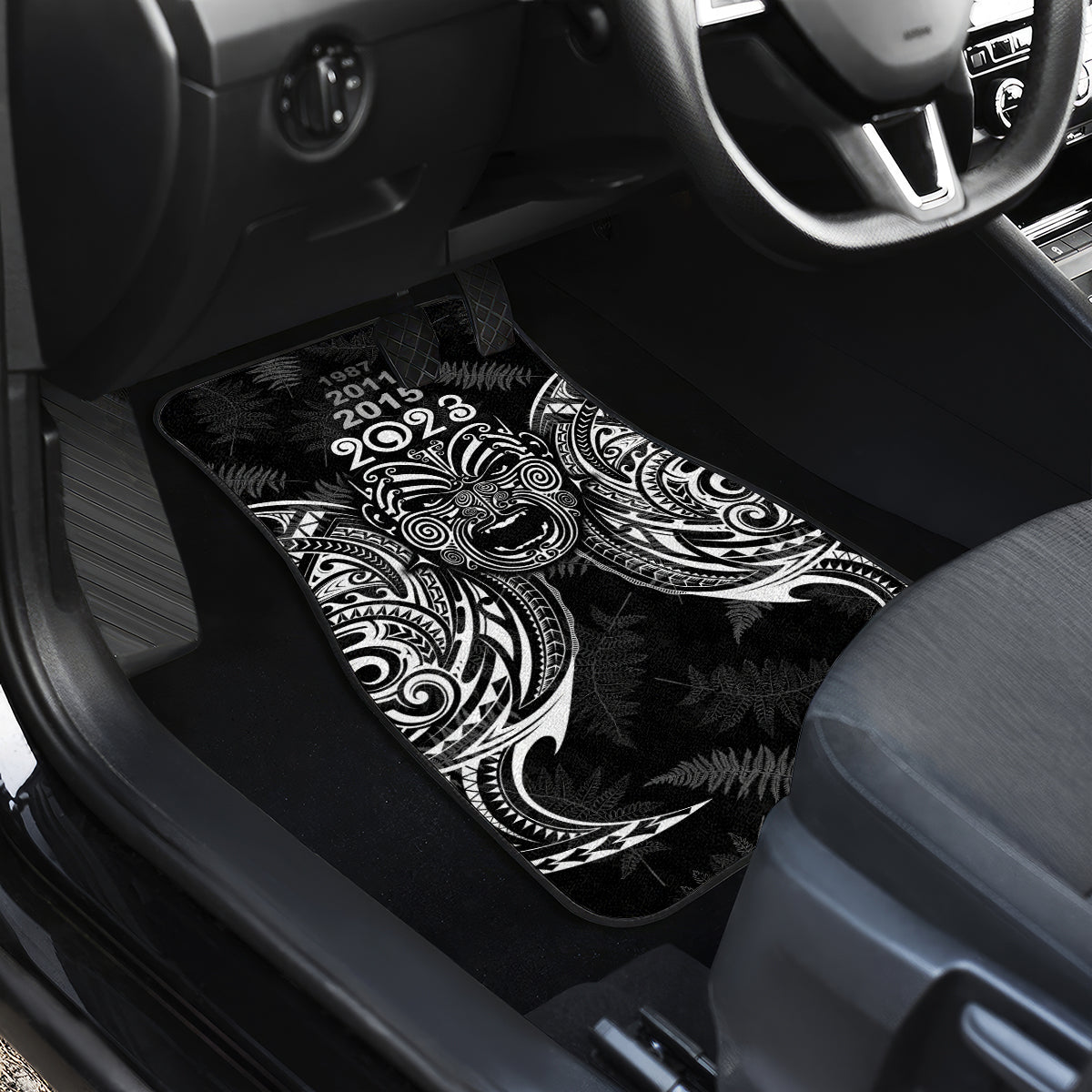 New Zealand Rugby Car Mats 2023 World Cup Aotearoa Haka Face LT7