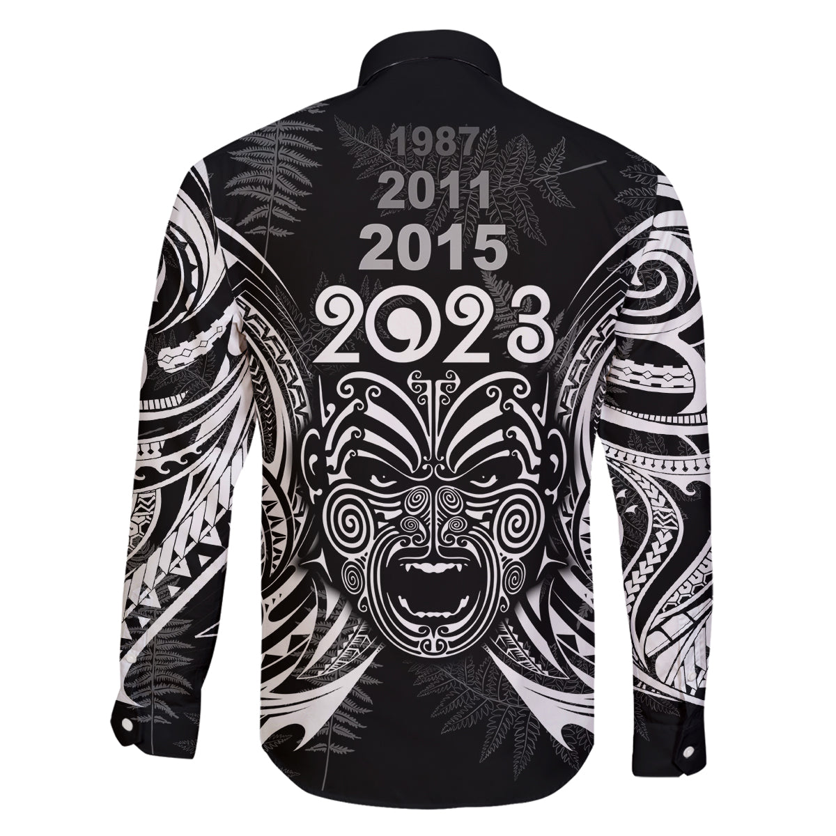 New Zealand Rugby Family Matching Summer Maxi Dress and Hawaiian Shirt 2023 World Cup Aotearoa Haka Face LT7 - Polynesian Pride