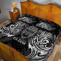 Custom New Zealand Rugby Quilt Bed Set 2023 World Cup Aotearoa Haka Face LT7 - Polynesian Pride
