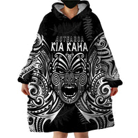 New Zealand Rugby Wearable Blanket Hoodie 2023 World Cup Aotearoa Haka Face LT7 - Polynesian Pride