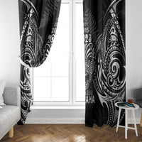 New Zealand Rugby Window Curtain 2023 World Cup Aotearoa Haka Face LT7 - Polynesian Pride