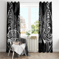 New Zealand Rugby Window Curtain 2023 World Cup Aotearoa Haka Face LT7 - Polynesian Pride