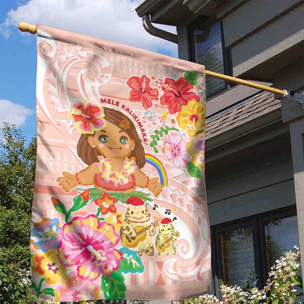 Aloha Hawaii Garden Flag Kawaii Mele Kalikimaka - Pastel Fever