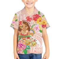 Aloha Hawaii Kid Hawaiian Shirt Kawaii Mele Kalikimaka - Pastel Fever